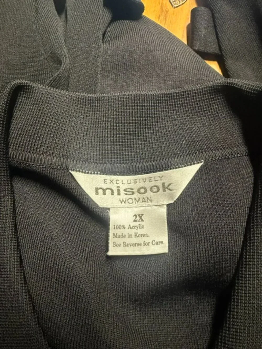 Misook Black Double Breasted Long Sleeve Jacket Size 2X - Picture 8 of 8